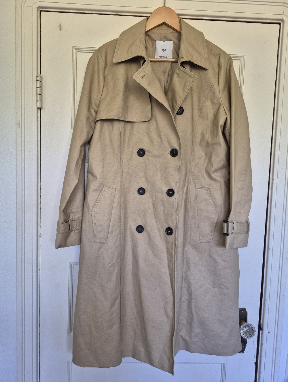 Mng Mango Trench Coat Classic Tan Colour Large *No Belt